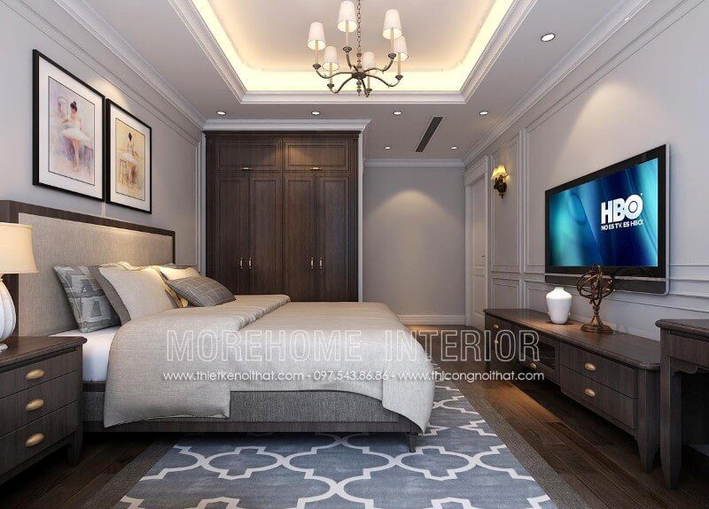 16 Ý tưởng thiết kế chung cư độc đáo với giường phòng ngủ gỗ óc chó tự nhiên