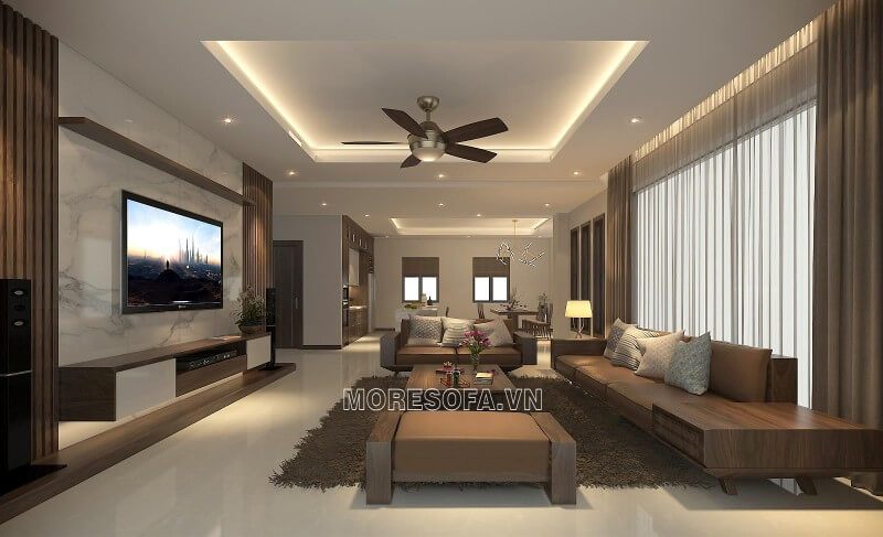 Sản xuất sofa gỗ óc chó đẹp cho phòng khách